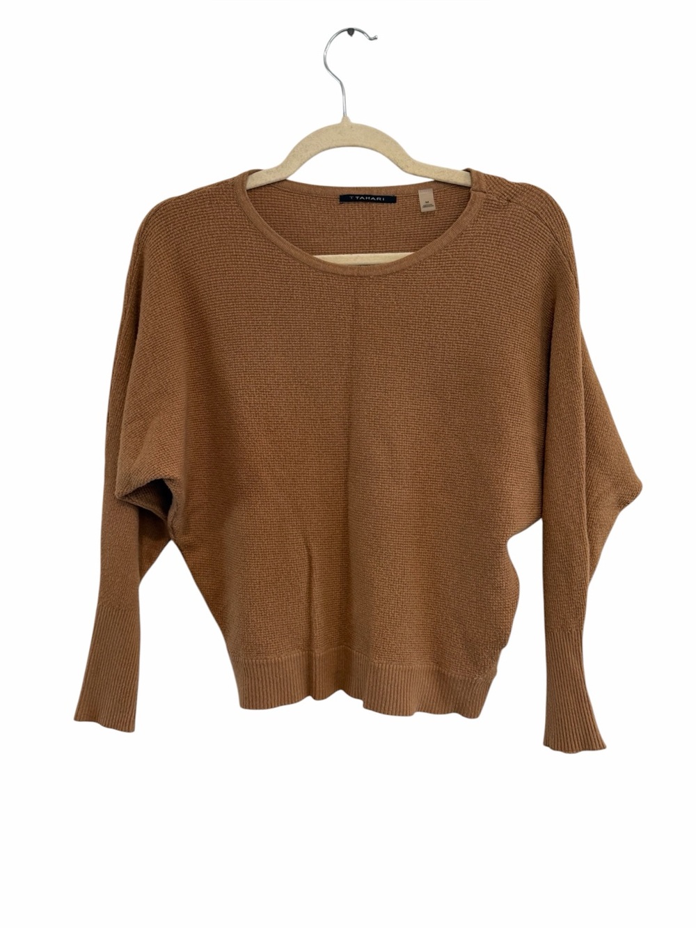 T Tahari Camel Crewneck Sweater